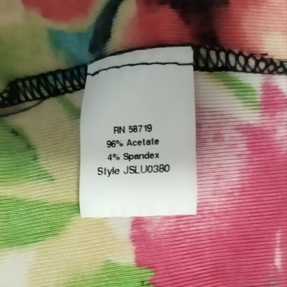 Floral Multicolor Women's Top / Size XL - Picture 4 of 9